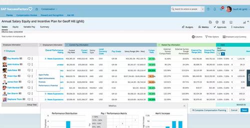 Personalmanagement-Software - SuccessFactors Compensation - SAP - Planung