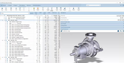 Schnittstellen-Software - Product Lifecycle Costing - SAP - Entwicklungs / Engineering / Projektentwicklung