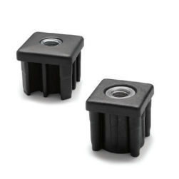 Gewindeeinsatz - NDX.Q series - ELESA - vernickeltes Messing / Kunststoff / quadratisch