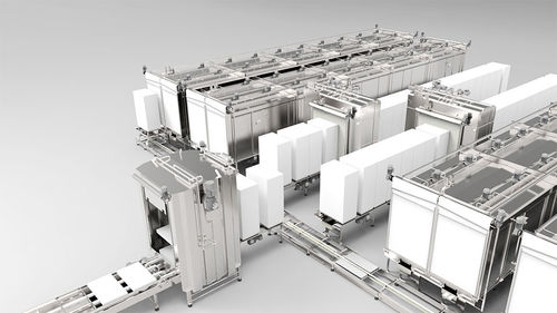 Stapelmaschine für Transport - Alpma Alpenland Maschinenbau - für die Lebensmittelindustrie / für Käse / vollautomatisch