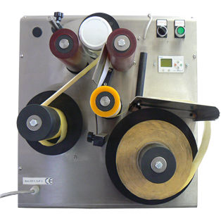 Halbautomatische Etikettiermaschine - DES/10 - F.C.L. Engineering - für Flaschen / für selbstklebende Etiketten