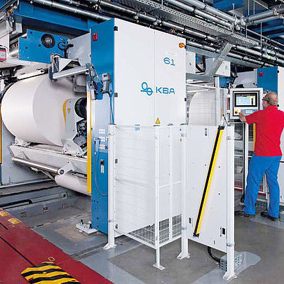 Motorisierte Haspel - Pastomat - Koenig & Bauer AG (KBA) - für Pressenbeschickung / Band / horizontal