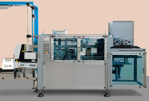 Automatischer Kartonaufrichter - MAS 20-20-BIB - MAS PACK - Hotmelt-Klebstoff / Verschluss von unten / mit präzisem Faltvorgang