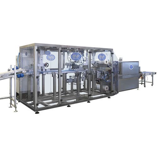 Automatische Schrumpffolienverpackungsmaschine - MF-H - MF TECNO - MASSINI INDUSTRIES srl - Ziegel / PLC / für Karton