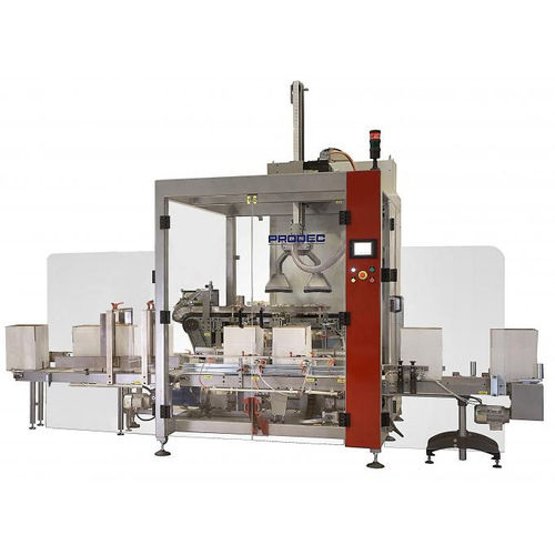 Pick-and-Place-Kartonpacker - D-100 - Prodec Equipos de Envasado, S.A.U. - mit oberer Öffnung / automatisch / für Flaschen