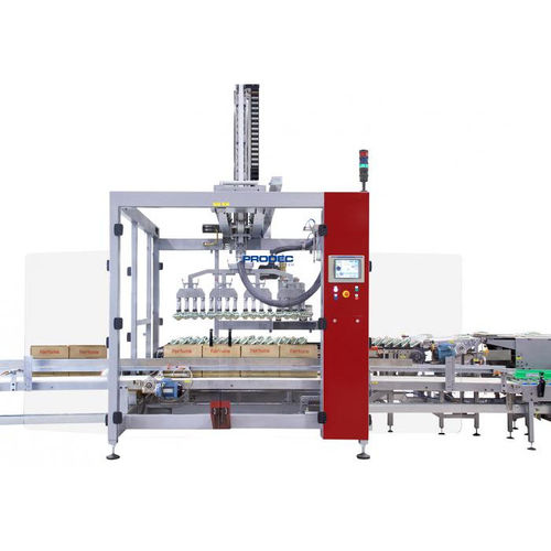 Pick-and-Place-Kartonpacker - D-300 - Prodec Equipos de Envasado, S.A.U. - mit oberer Öffnung / automatisch / für Flaschen