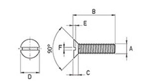 Senkkopfschraube - 543 series - Skiffy - Schlitz / Polypropylen