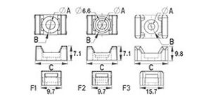 Kunststoff-Kabelbandhalter - 116-1 series - Skiffy