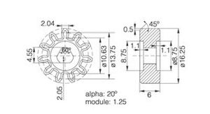 Gerade verzahnter Radsatz - 104-7 series - Skiffy - Naben / POM