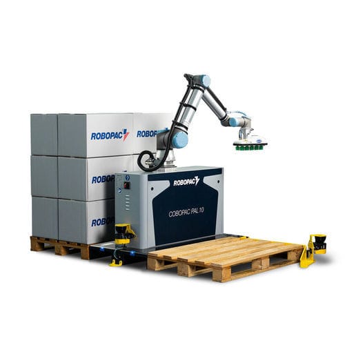Roboter-Palettierer - Cobopac Pal 10  - ROBOPAC SPA - Schornstein / für Kisten / kollaborativ