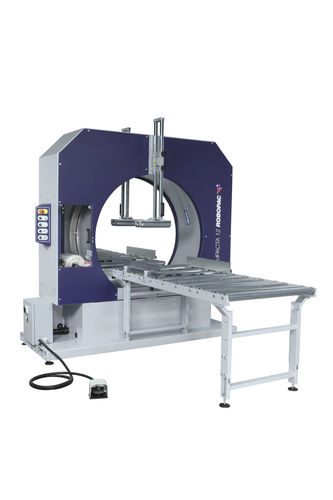 Horizontaler Stretchwickler - COMPACTA - ROBOPAC SPA - manuell / für lange Produkte / mit freien Rollenförderern
