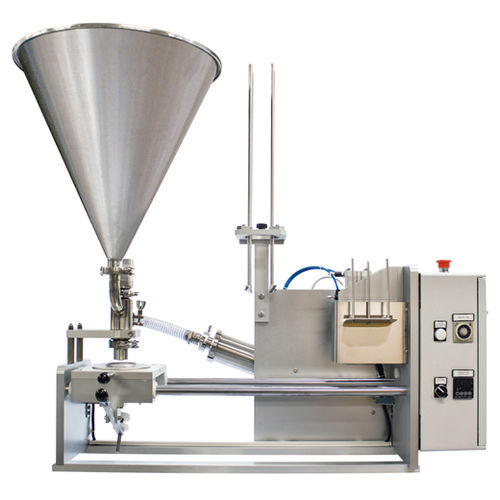 Halbautomatische Abfüllmaschine mit Traysealer - RPX 5 - Rotopack S.r.l. - für Töpfe / für Flüssigkeiten / für die Lebensmittelindustrie
