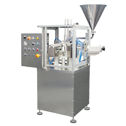 Automatische Abfüllmaschine mit Traysealer - RPC MINI - Rotopack S.r.l. - für Töpfe / für Flüssigkeiten / für Milchprodukte