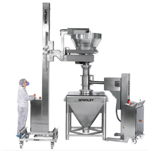 Wiegemaschine für Schüttgut - Servolift GmbH - mit Schwerkraftförderer / halbautomatisch