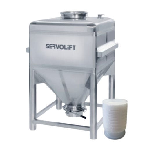 Behälter für Pharmaprodukte - WB502E series - Servolift GmbH - Edelstahl / mit konischem Boden / Speicher