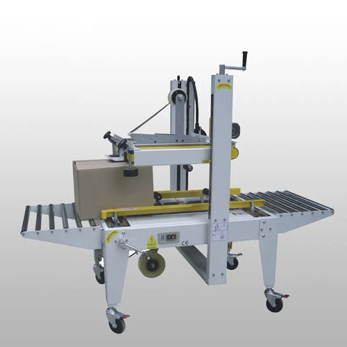 Faltschachtel-Verschließmaschine / Doppelklappen - GPA-50 - SHANDONG  SINOLION  MACHINERY  CORP  LTD - mit Klebeband / halbautomatisch
