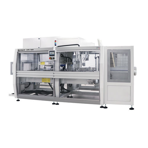 Kartonpacker zur Rundumetikettierung - WPS 150R - Smipack S.p.A. - automatisch / Tablett / für Flaschen