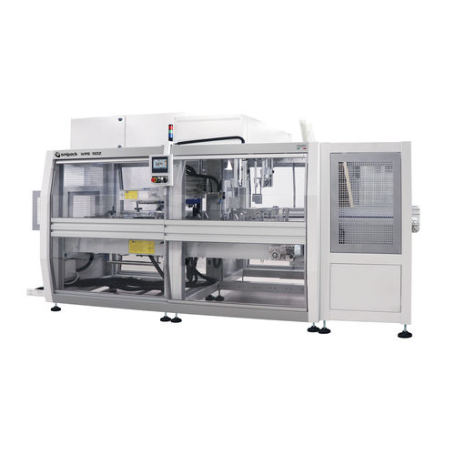 Kartonpacker zur Rundumetikettierung - WPS 150Z - Smipack S.p.A. - automatisch / für die Lebensmittelindustrie / für Pharmaprodukte
