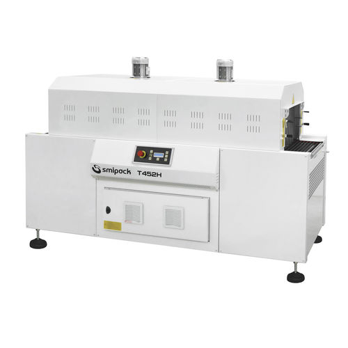 Elektrischer Schrumpftunnel - T452H - Smipack S.p.A. - für die Umverpackung / mit Doppelkammer / für die Pharmaindustrie