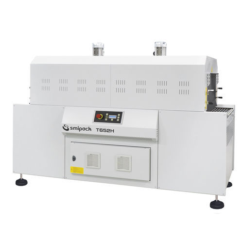 Elektrischer Schrumpftunnel - T852H - Smipack S.p.A. - für die Umverpackung / mit Doppelkammer / für die Pharmaindustrie