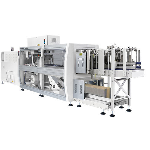 Inline-Schrumpffolienverpackungsmaschine - XP650 ALX-P - Smipack S.p.A. - automatisch / für Alkoholgetränke / Schalen