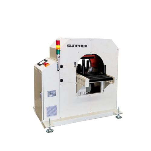 Horizontaler Stretchwickler - MH-201 - DONGGUAN XUTIAN MACHINE CO.LTD. - vollautomatisch / für Industrieanwendungen / mit Förderer