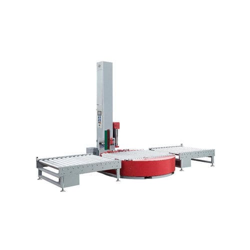 Stretchwickler mit Drehteller - XT-4505FA - DONGGUAN XUTIAN MACHINE CO.LTD. - automatisch / mit freien Rollenförderern / mit Stretchfolie
