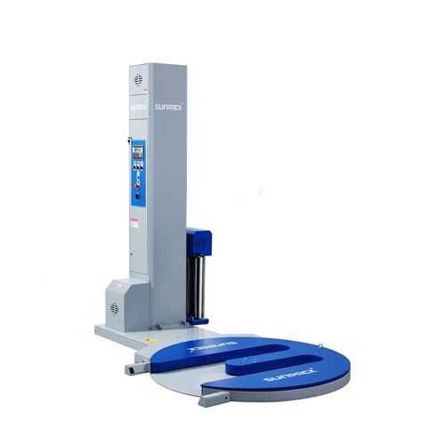 Automatische Haubenmaschine - XT-4505M-2 - DONGGUAN XUTIAN MACHINE CO.LTD. - mit Stretchfolie / für Paletten / mit Drehteller