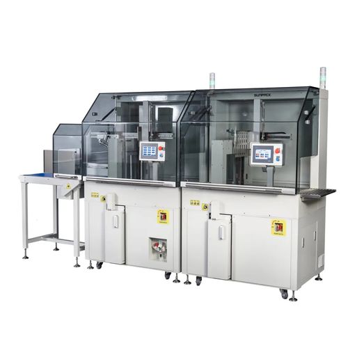 Automatische Banderoliermaschine - WK02-30BMB - DONGGUAN XUTIAN MACHINE CO.LTD. - mit OPP-Film / Inline / mit Bandförderer