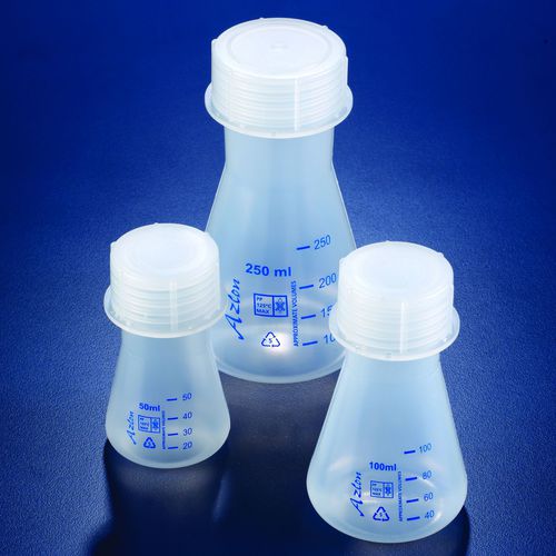 Erlenmeyerkolben - FDE series - SciLabware Limited - mit konischem Boden / Polypropylen / mit Stöpsel