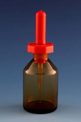 Tropfenzähler-Fläschchen - 30 - 100 ml - Dixon Glass Ltd - Borosilikatglas / mit Pipette