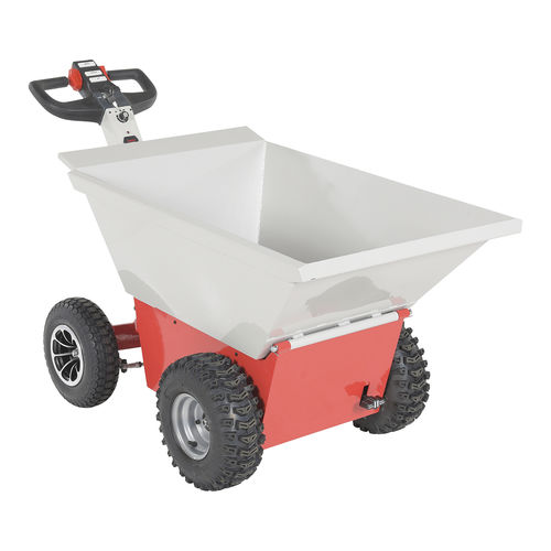 Dumper auf motorisiertem Wagen - PDC-1000-33 - Vestil Manufacturing - elektrisch / mit Frontentladung