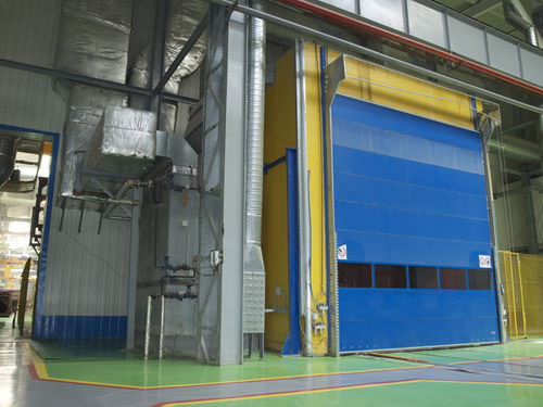 Geschlossene Lackierkabine - Techvagonmash - für die Bahntechnik / Filterung