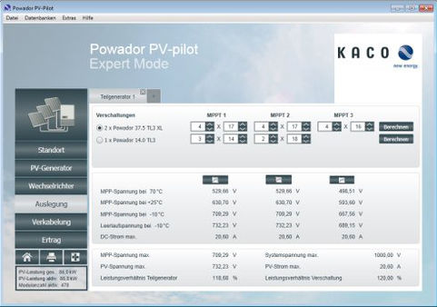 Projektentwicklungssoftware - Powador PV-pilot - Kaco - Photovoltaikanlagen