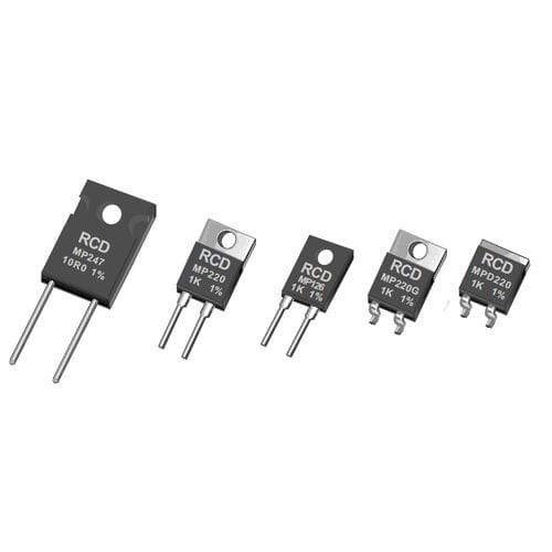 Metallschichtwiderstand - MP series - RCD Components - Leistung / Leiterplatten / schwerentflammbar