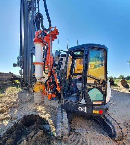 Geotechnische-Bohrgerät - CF1 - TESCAR Srl - zur Bodenuntersuchung / Pfahl / anhängermontiert