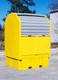 Auffangpalette für IBC-Container / Polyethylen / mit verzinktem Gitterrost