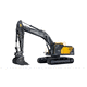 großformatiger Bagger / auf Raupen / Diesel / für Baustellen