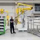 Gelenkarm-Manipulator / pneumatisch / mit Greifsystem / für mechanische Bauteile