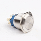 LED-beleuchteter Drucktaster / Edelstahl / rund / flach