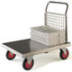 Transportwagen / Edelstahl / Plattform