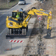 mittelgroßer Bagger / Rad / Diesel / für Baustellen