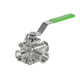 Ventil mit schwimmend gelagerter Kugel / Hebel / 3-teilig / Inline