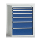 Lagerschrank / bodenstehend / 6-Schubladen / Metall