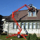 gezogene Gelenkarbeitsbühne / auf Rädern / elektro-hydraulisch / Innen- und Außenbereich