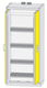 Werkstattschrank / auf Füßen / doppeltürig / Stahlblech