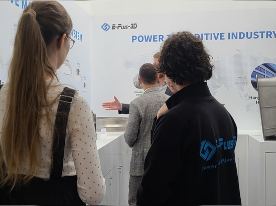 der Andrang am Eplus3D-Stand auf der Formnext2023