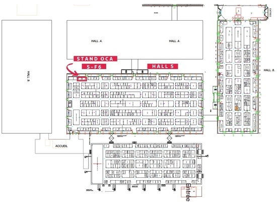 Plan Stand OCA auf der CFIA-Messe in Rennes