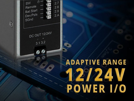 Breiter Spannungseingang: 12V/24V adaptiv