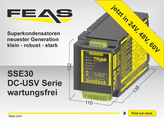 Neue DC-USV Serie von FEAS